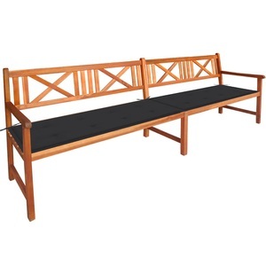 vidaXL, vidaXL Gartenbank mit Auflagen 240 cm Massivholz Akazie, 