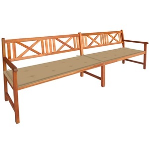 vidaXL, vidaXL Gartenbank mit Auflagen 240 cm Massivholz Akazie, 