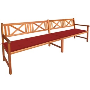 vidaXL, vidaXL Gartenbank mit Auflagen 240 cm Massivholz Akazie, 