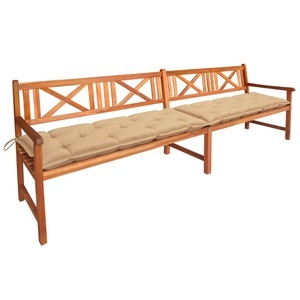vidaXL, vidaXL Gartenbank mit Auflagen 240 cm Massivholz Akazie, 