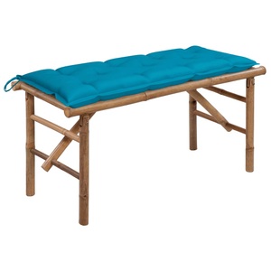 vidaXL, vidaXL Klappbare Gartenbank mit Auflage 118 cm Bambus