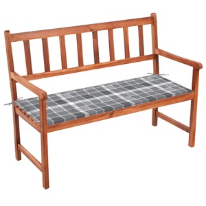 vidaXL, vidaXL Gartenbank mit Auflage 120 cm Massivholz Akazie, 