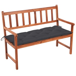 vidaXL, vidaXL Gartenbank mit Auflage 120 cm Massivholz Akazie