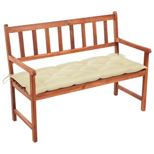 vidaXL, vidaXL Gartenbank mit Auflage 120 cm Massivholz Akazie, 