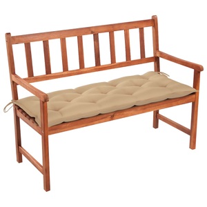 vidaXL, vidaXL Gartenbank mit Auflage 120 cm Massivholz Akazie, 