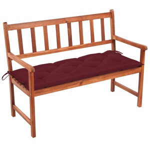 vidaXL, vidaXL Gartenbank mit Auflage 120 cm Massivholz Akazie, 
