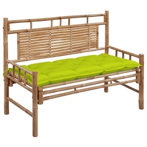 vidaXL, vidaXL Gartenbank mit Auflage 120 cm Bambus, vidaXL Gartenbank mit Auflage 120 cm Bambus