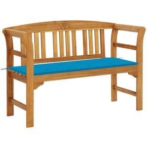 vidaXL, vidaXL Gartenbank mit Auflage 120 cm Massivholz Akazie, 