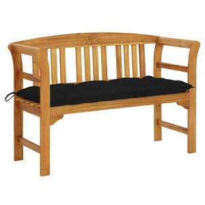 vidaXL, vidaXL Gartenbank mit Auflage 120 cm Massivholz Akazie, 