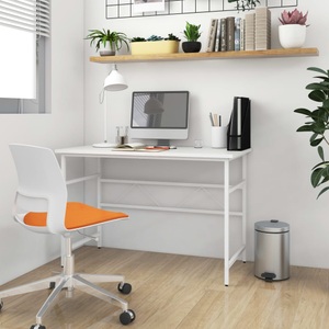 vidaXL, vidaXL Computertisch Weiß 105x55x72 cm MDF und Metall, 