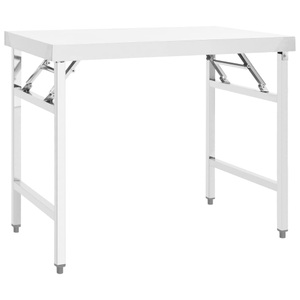 vidaXL, vidaXL Küchen-Arbeitstisch Klappbar 100x60x80 cm Edelstahl, vidaXL Küchen-Arbeitstisch Klappbar 100x60x80 cm Edelstahl