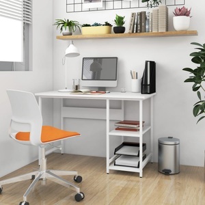 vidaXL, vidaXL Computertisch Weiß 105x55x72 cm MDF und Metall, vidaXL Computertisch Weiß 105x55x72 cm MDF und Metall