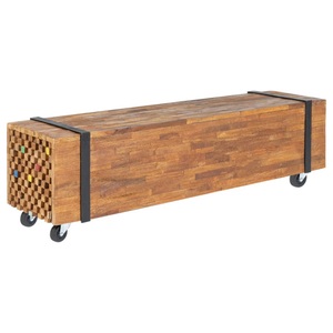 vidaXL, vidaXL TV-Schrank 110x30x32,5 cm Massivholz Teak