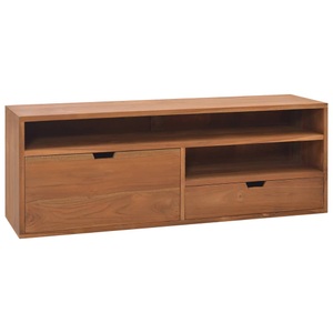 vidaXL, vidaXL TV-Schrank 110x30x40 cm Massivholz Teak, vidaXL TV-Schrank 110x30x40 cm Teak Massivholz
