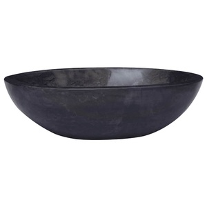vidaXL, vidaXL Waschbecken Schwarz 53x40x15 cm Marmor, vidaXL Waschbecken Schwarz 53x40x15 cm Marmor