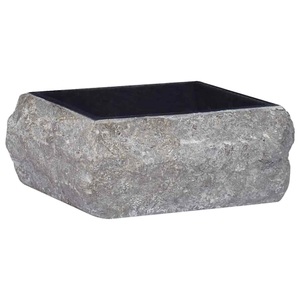 vidaXL, vidaXL Waschbecken Schwarz 30x30x13 cm Marmor, vidaXL Waschbecken Schwarz 30x30x13 cm Marmor
