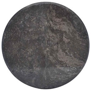 vidaXL, vidaXL Tischplatte Schwarz Ø50x2,5 cm Marmor, vidaXL Tischplatte Schwarz Ø50x2,5 cm Marmor