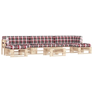 vidaXL, vidaXL 6-tlg. Paletten-Lounge-Set mit Kissen Kiefernholz Imprägniert, 