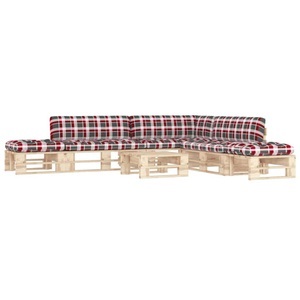 vidaXL 6-tlg. Paletten-Lounge-Set mit Kissen Kiefernholz Imprägniert