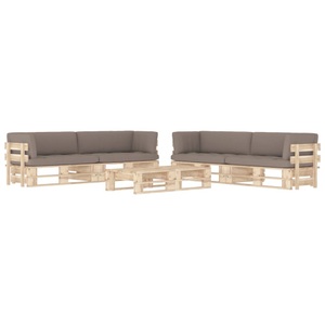 vidaXL, vidaXL 6-tlg. Paletten-Lounge-Set mit Kissen Kiefernholz Imprägniert, 