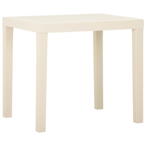vidaXL, vidaXL Gartentisch Weiß 79x65x72 cm Kunststoff