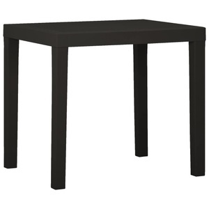 vidaXL, vidaXL Gartentisch Anthrazit 79x65x72 cm Kunststoff, vidaXL Gartentisch Anthrazit 79x65x72 cm Kunststoff