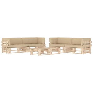 vidaXL, vidaXL 6-tlg. Paletten-Lounge-Set mit Kissen Kiefernholz Imprägniert, 