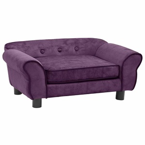 vidaXL, vidaXL Hundesofa Burgunderrot 72x45x30 cm Plüsch, vidaXL Hundesofa Burgunderrot 72x45x30 cm Plüsch
