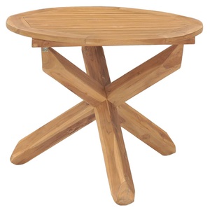 vidaXL, vidaXL Garten-Esstisch Ø90x75 cm Massivholz Teak, vidaXL Garten-Esstisch Ø90x75 cm Massivholz Teak