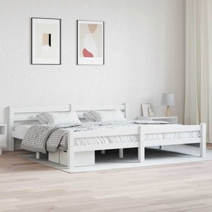 vidaXL, vidaXL Bettgestell Weiß Massivholz Kiefer 200x200 cm