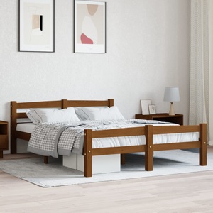 vidaXL, vidaXL Bettgestell Honigbraun Massivholz Kiefer 120x200 cm