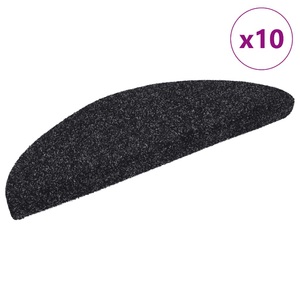 vidaXL, vidaXL Selbstklebende Treppenmatten 10 Stk. Schwarz 54x16x4 cm, vidaXL Selbstklebende Treppenmatten 10 Stk. Schwarz 56x17x3 cm