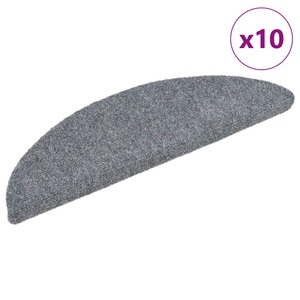 vidaXL, vidaXL Selbstklebende Treppenmatten 10 Stk. Hellgrau 54x16x4 cm, vidaXL Selbstklebende Treppenmatten 10 Stk. Hellgrau 56x17x3 cm
