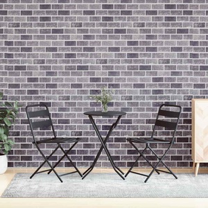 vidaXL, vidaXL 3D-Wandpaneele 10 Stk. Schwarz und Grau Backstein-Optik EPS