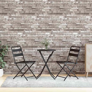 vidaXL, vidaXL 3D-Wandpaneele 10 Stk. Dunkelgrau Backstein-Optik EPS