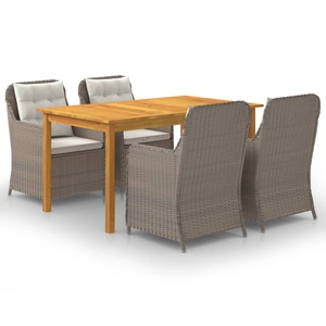 vidaXL, vidaXL 5-tlg. Garten-Essgruppe Braun, VidaXL - Garten-essgruppe akazienholz, One Size, Braun