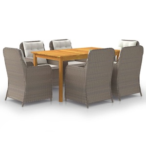 vidaXL, vidaXL 7-tlg. Garten-Essgruppe Braun, VidaXL - Garten-essgruppe akazienholz, One Size, Braun