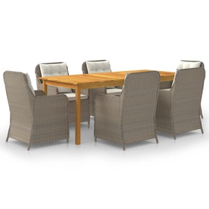 vidaXL, vidaXL 7-tlg. Garten-Essgruppe Braun, VidaXL - Garten-essgruppe akazienholz, One Size, Braun