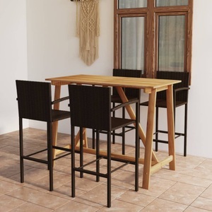 vidaXL, vidaXL 5-tlg. Gartenbar-Set Braun