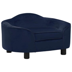 vidaXL, vidaXL Hundesofa Blau 67x47x36 cm Plüsch