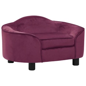 vidaXL, vidaXL Hundesofa Burgunderrot 67x47x36 cm Plüsch