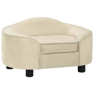 vidaXL, vidaXL Hundesofa Creme 67x47x36 cm Plüsch