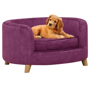 vidaXL, vidaXL Hundesofa Burgunderrot 69x69x36 cm Plüsch, 