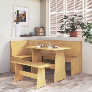 vidaXL, vidaXL Eckbank 151 cm Honigbraun Massivholz Kiefer, vidaXL Eckbank REINE 151 cm Honigbraun Massivholz Kiefer