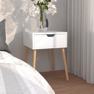 vidaXL, vidaXL Nachttisch Hochglanz-Weiß 40x40x56 cm Holzwerkstoff, 
