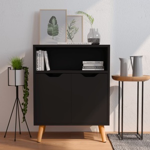 vidaXL, vidaXL Sideboard Schwarz 60x30x72 cm Holzwerkstoff