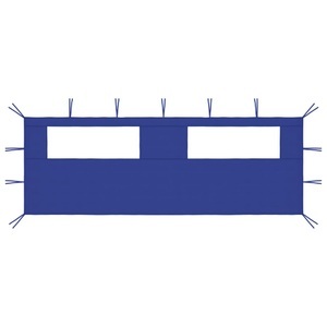 vidaXL, vidaXL Pavillon-Seitenwand mit Fenstern 6x2 m Blau, vidaXL Pavillon-Seitenwand mit Fenstern 6x2 m Blau