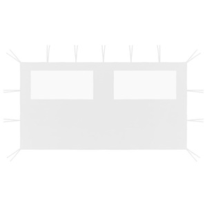 vidaXL, vidaXL Pavillon-Seitenwand mit Fenstern 4x2 m Weiß, vidaXL Pavillon-Seitenwand mit Fenstern 4x2 m Weiß