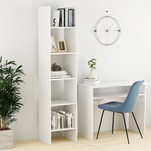 vidaXL, vidaXL Bücherregal Hochglanz-Weiß 40x35x180 cm Spanplatte