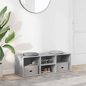 vidaXL, vidaXL Schuhbank Betongrau 105x35x35 cm Spanplatte